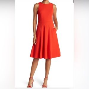 Trina Turk Fit and Flare Bacall Dress in Persimmon Size 0 (2)